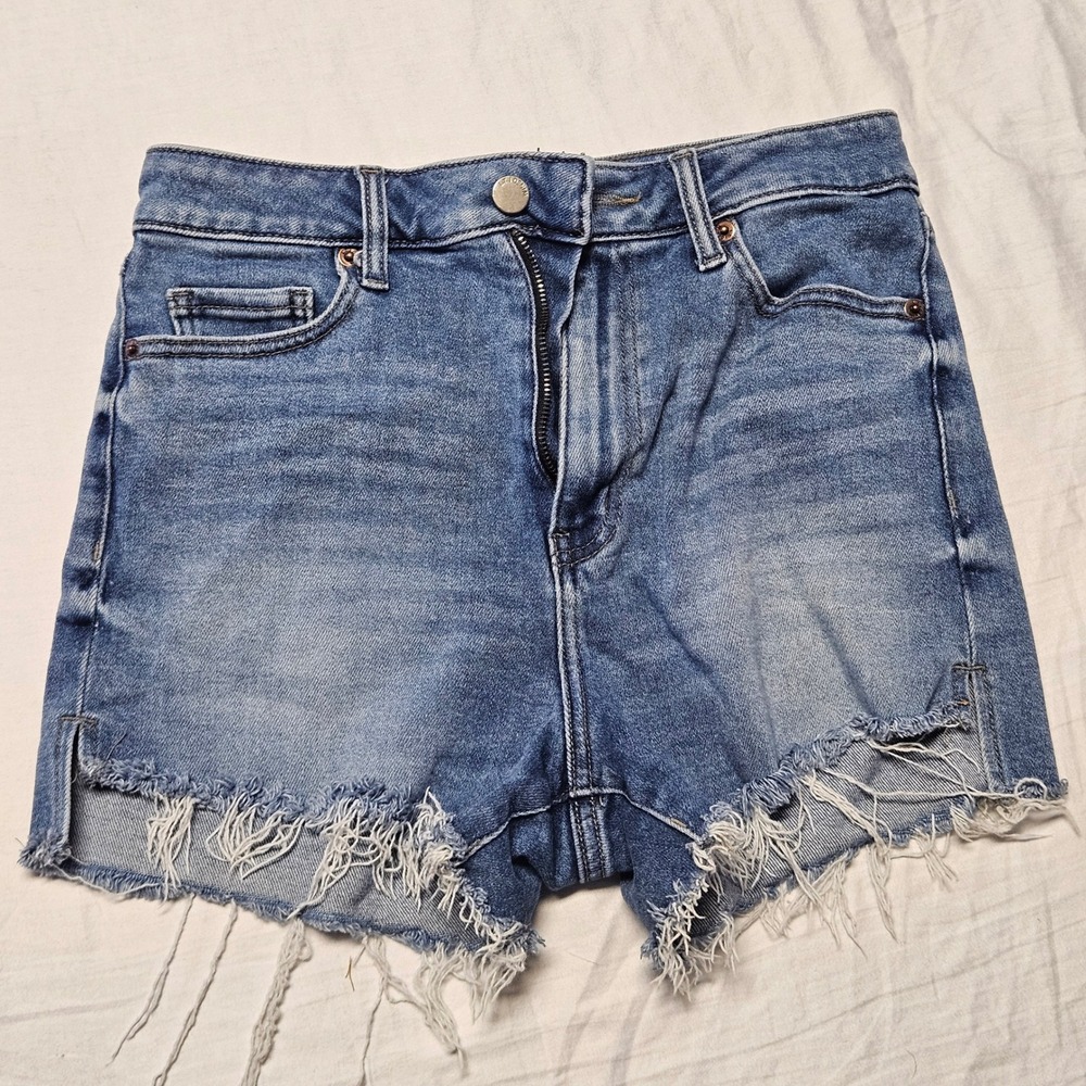 LTJ Letter to Juliet Womens Denim Cutoff Shorts Blue Medium Wash Size M